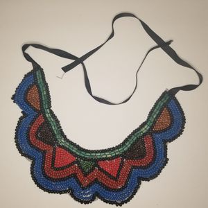 Wood Beaded Tribal Necklace Handmade